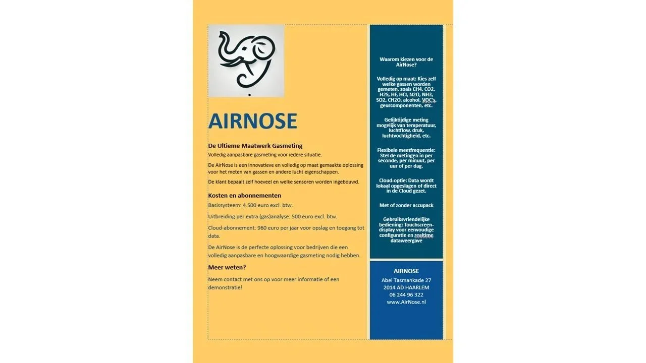 AIRNOSE productoverzicht